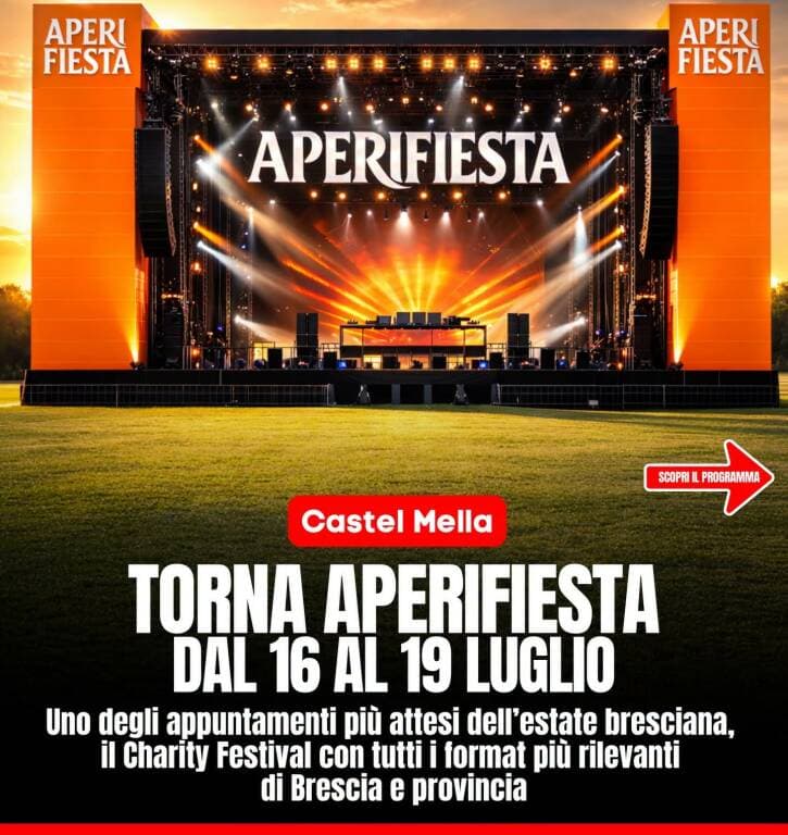 A Castel Mella torna AperiFiesta: quattro giorni di musica, cibo e beneficenza — Food a Castel Mella, provincia di Brescia, Castel Mella